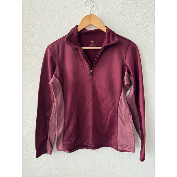 REI Polartec Two Tone Quarter Zip Jacket-Womens Size Small - Picture 1 of 6